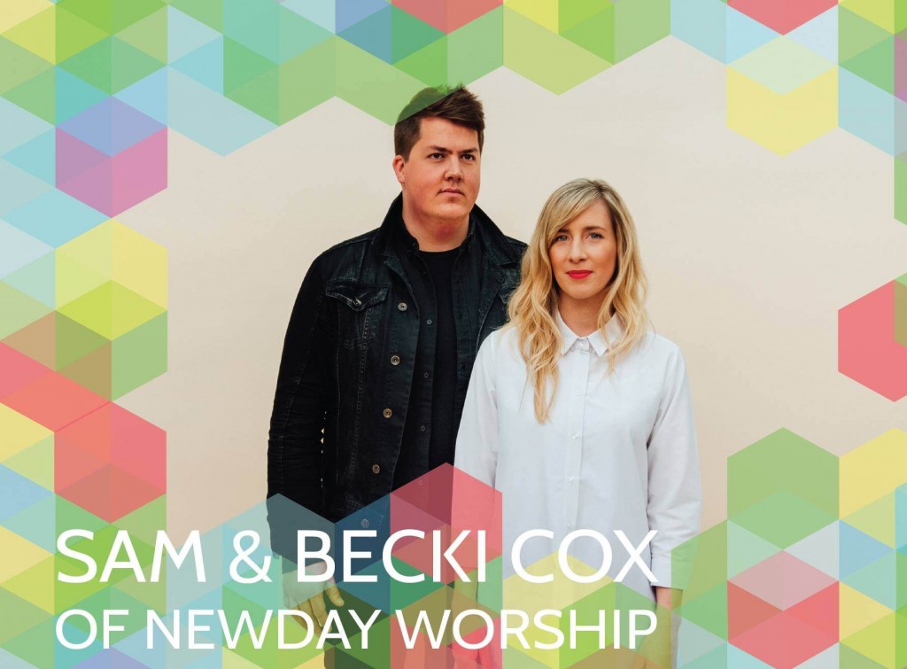 Sam a Becki Cox of NewDay Worship na hlavnom pódiu
